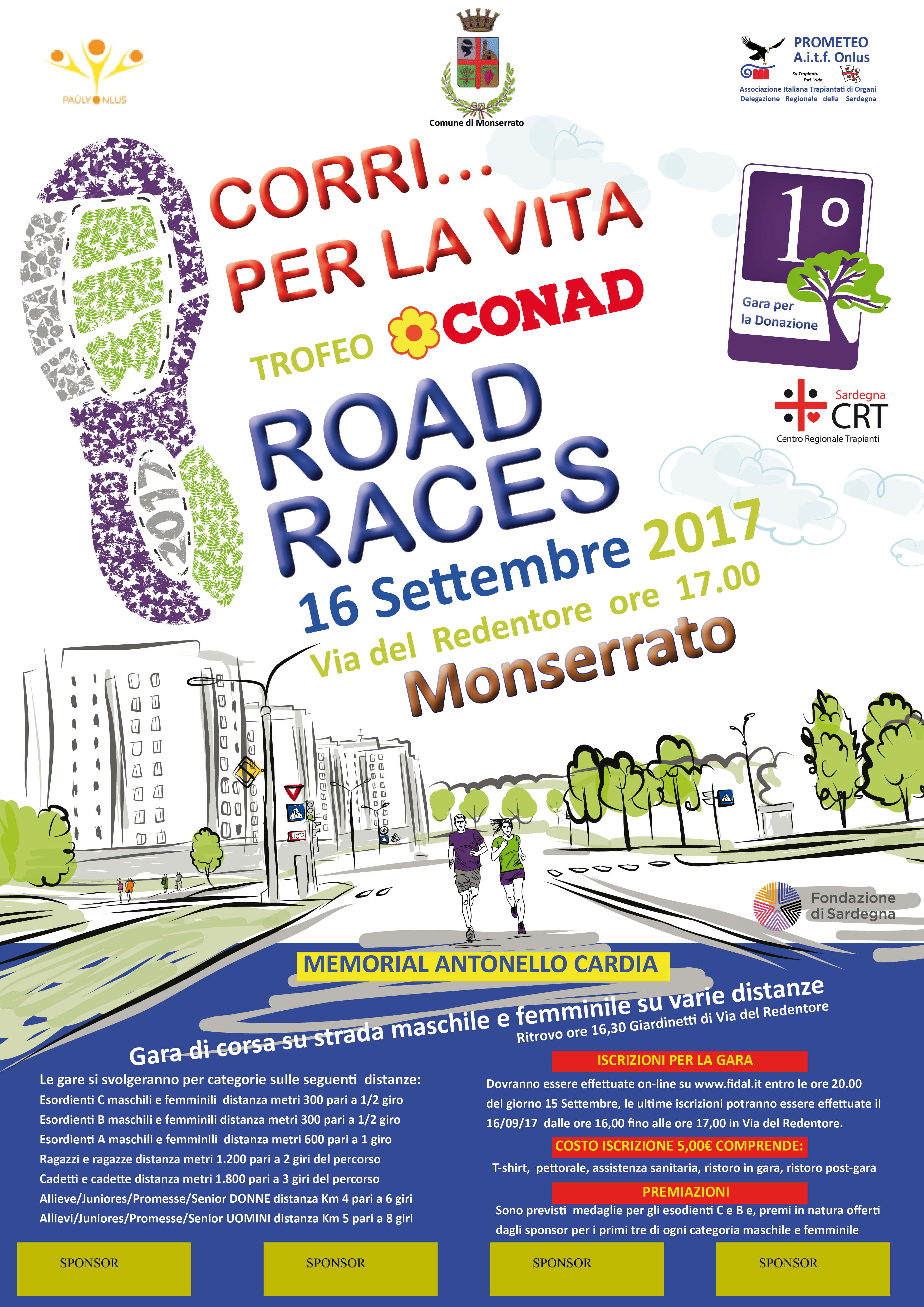 “Corri per la vita”, sport e solidarietà a Monserrato