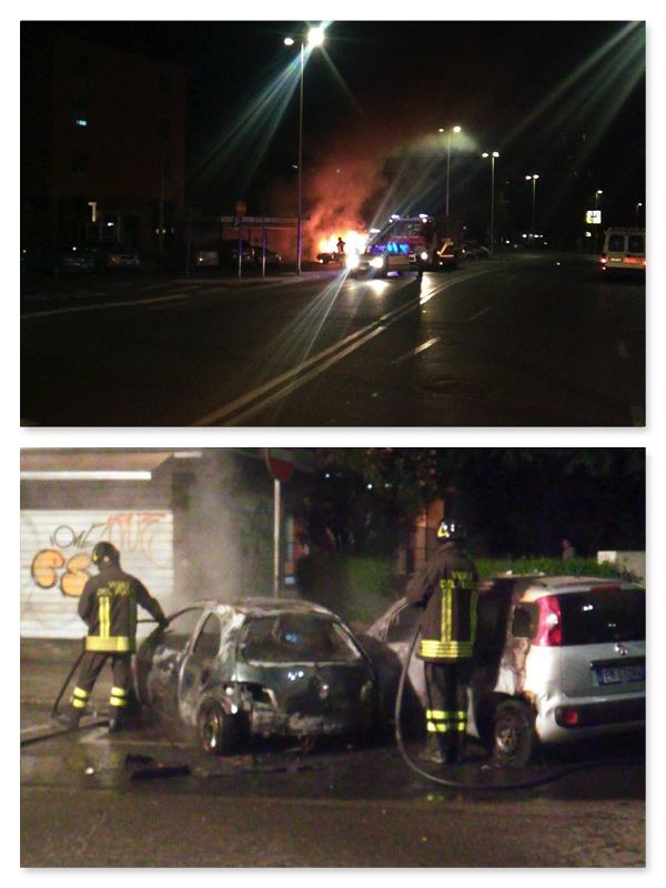 Cagliari, auto in fiamme nella notte a Monte Claro