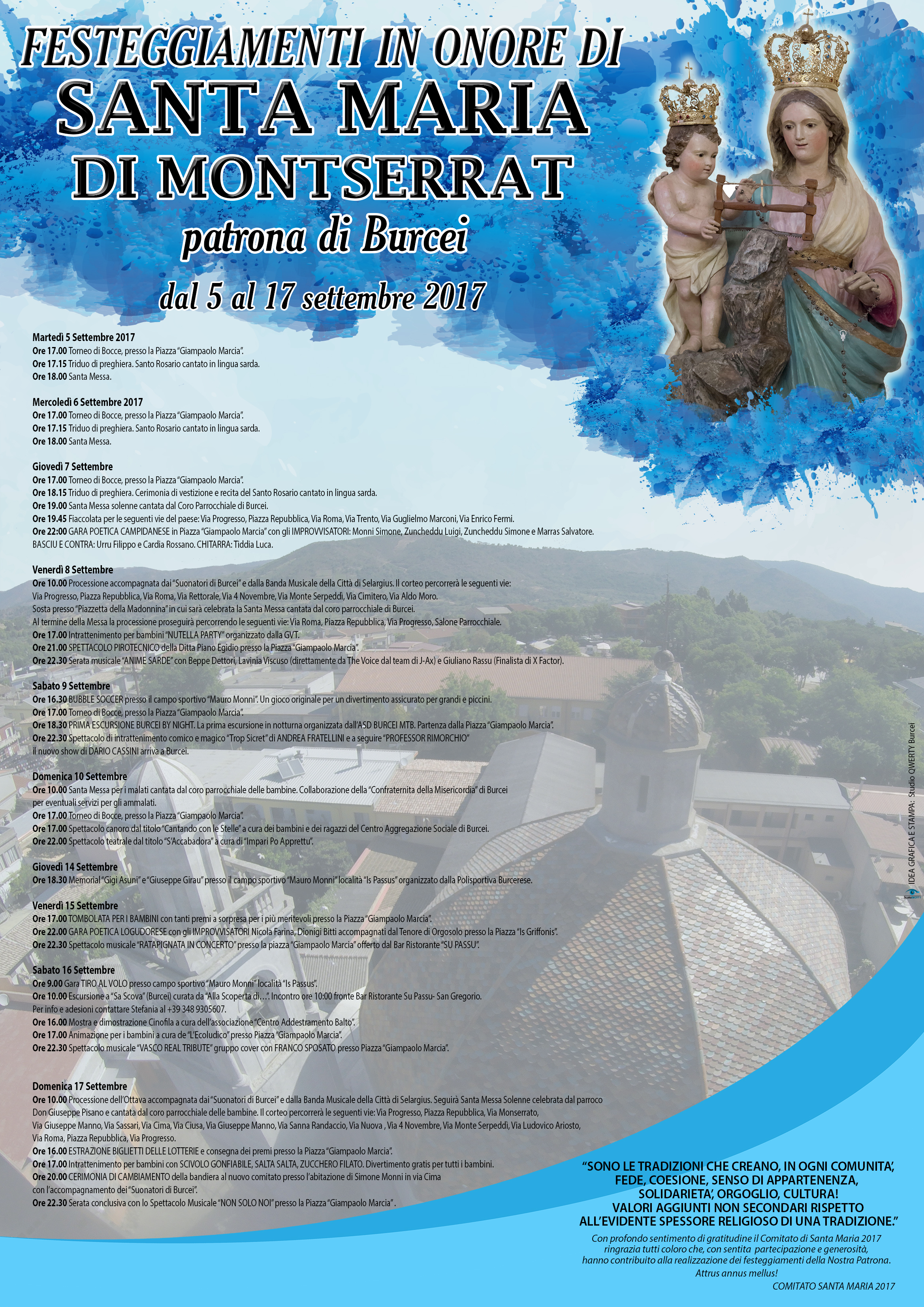 Burcei, i giovani del paese organizzano la festa di Santa Maria di Monserrat