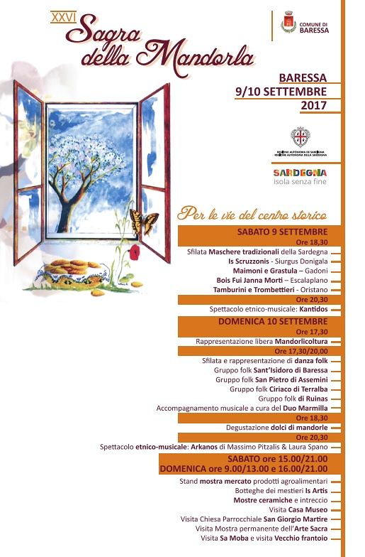 Baressa, sabato e domenica torna la Sagra delle mandorle