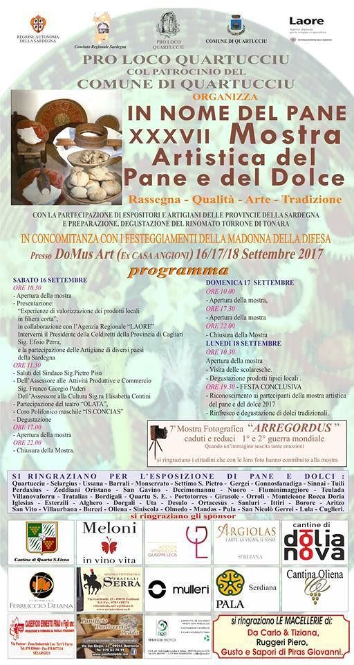 Mostra artistica del pane e del dolce, tutto pronto a Quartucciu