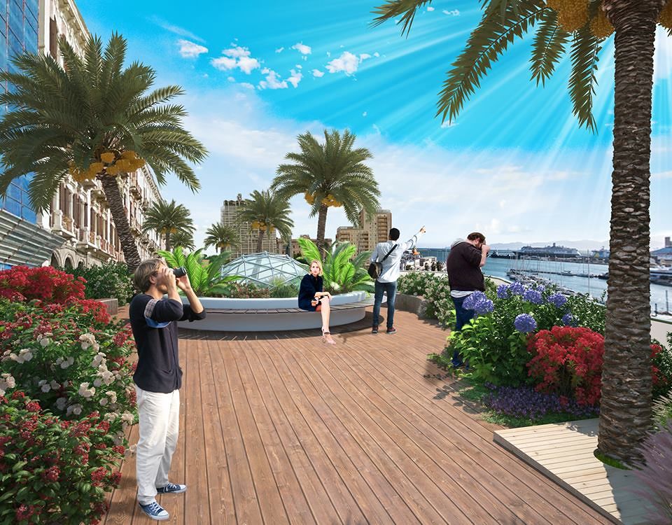 Ponte, fiori e cupola in vetro: l’idea per via Roma pedonale