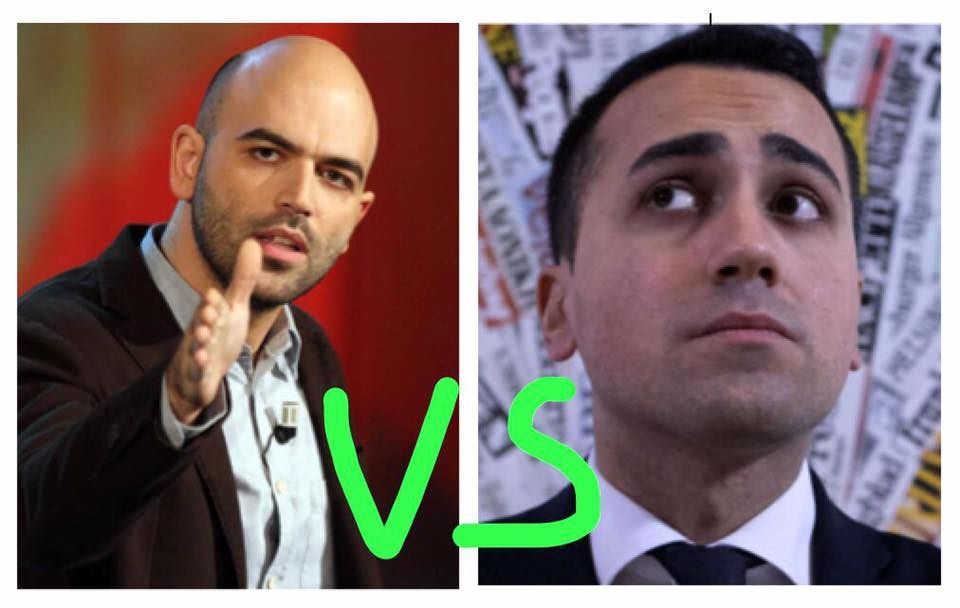 Saviano provoca Di Maio e si candida a premier grillino