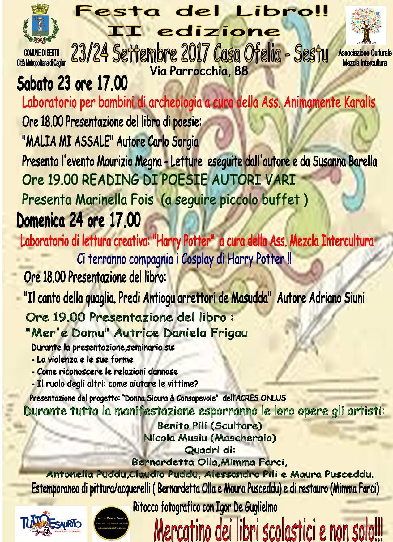 A Sestu la II Edizione della “Festa del libro”