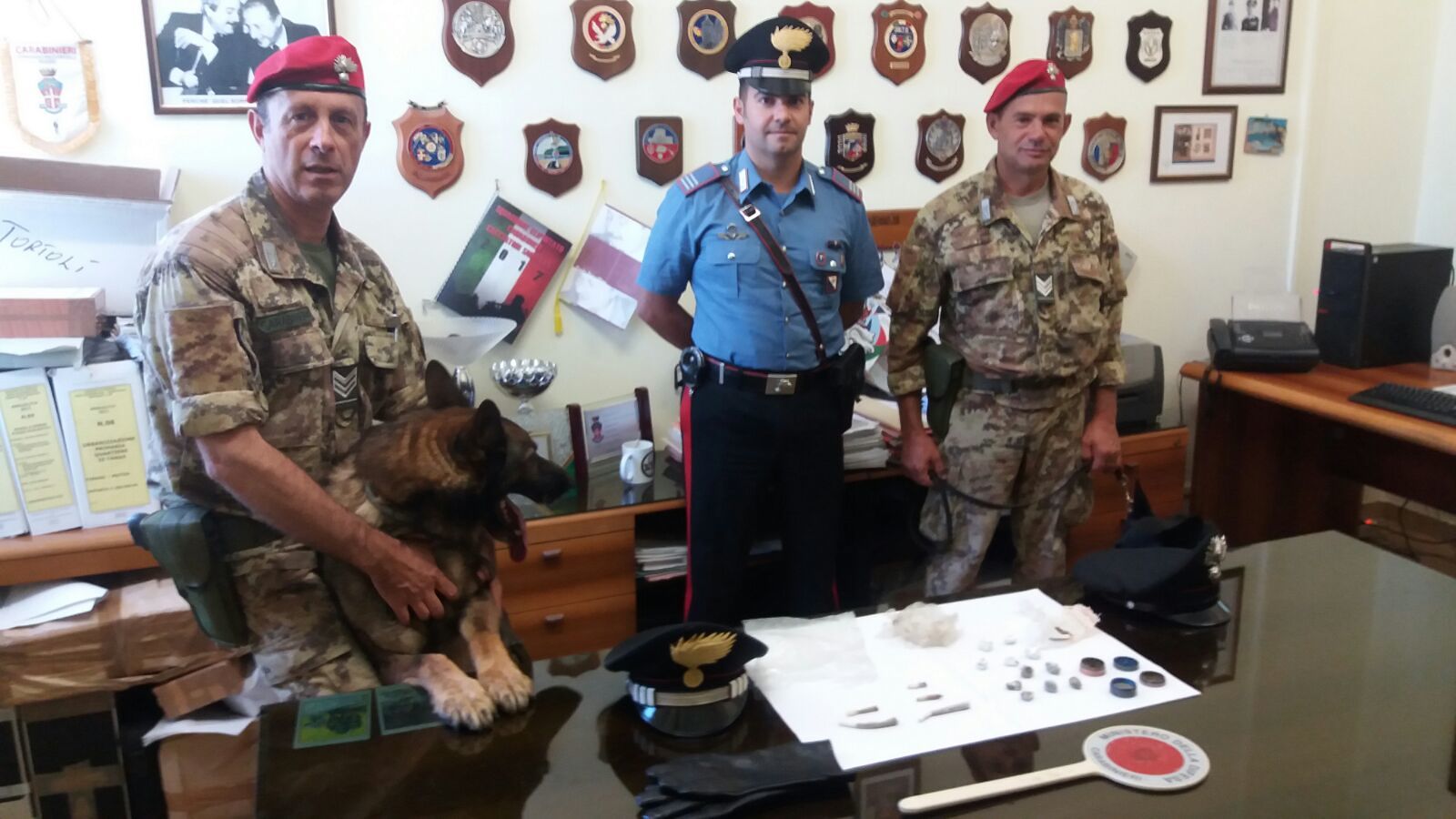 Tortolì, i carabinieri trovano hashish e marijuana nel giardino della scuola