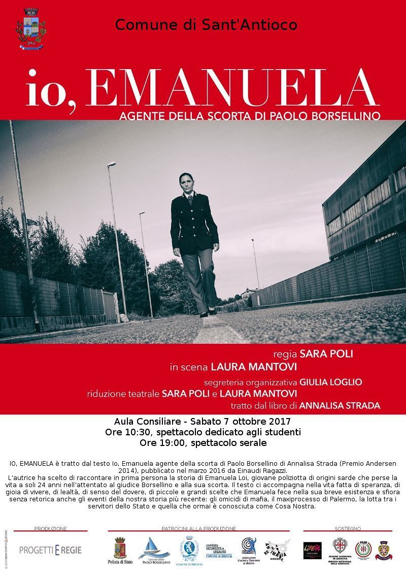 “Io, Emanuela”: la storia della poliziotta Loi in scena a Sant’Antioco