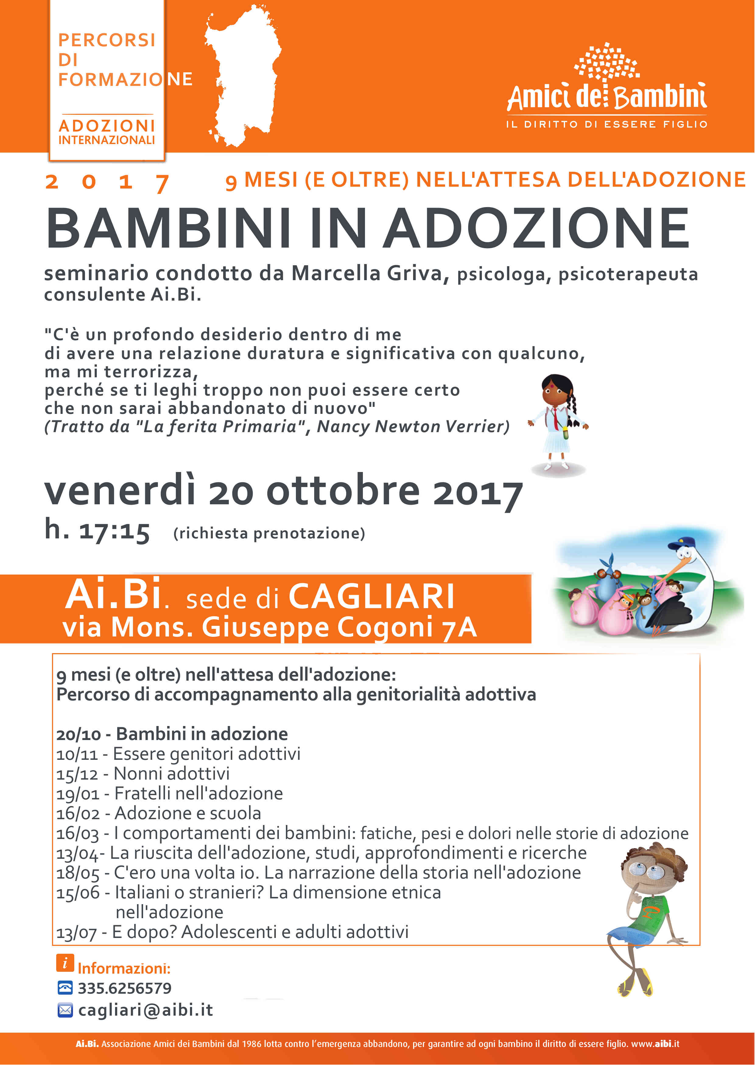 Il seminario di Ai.Bi. Cagliari: “Bambini in adozione”