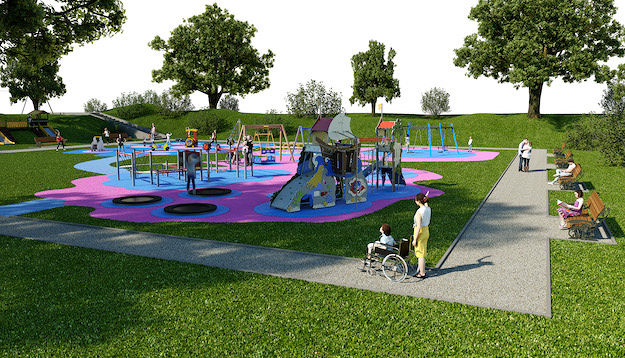 Giochi accessibili ai bambini disabili. A Monserrato nasce, immerso nel verde, un parco inclusivo