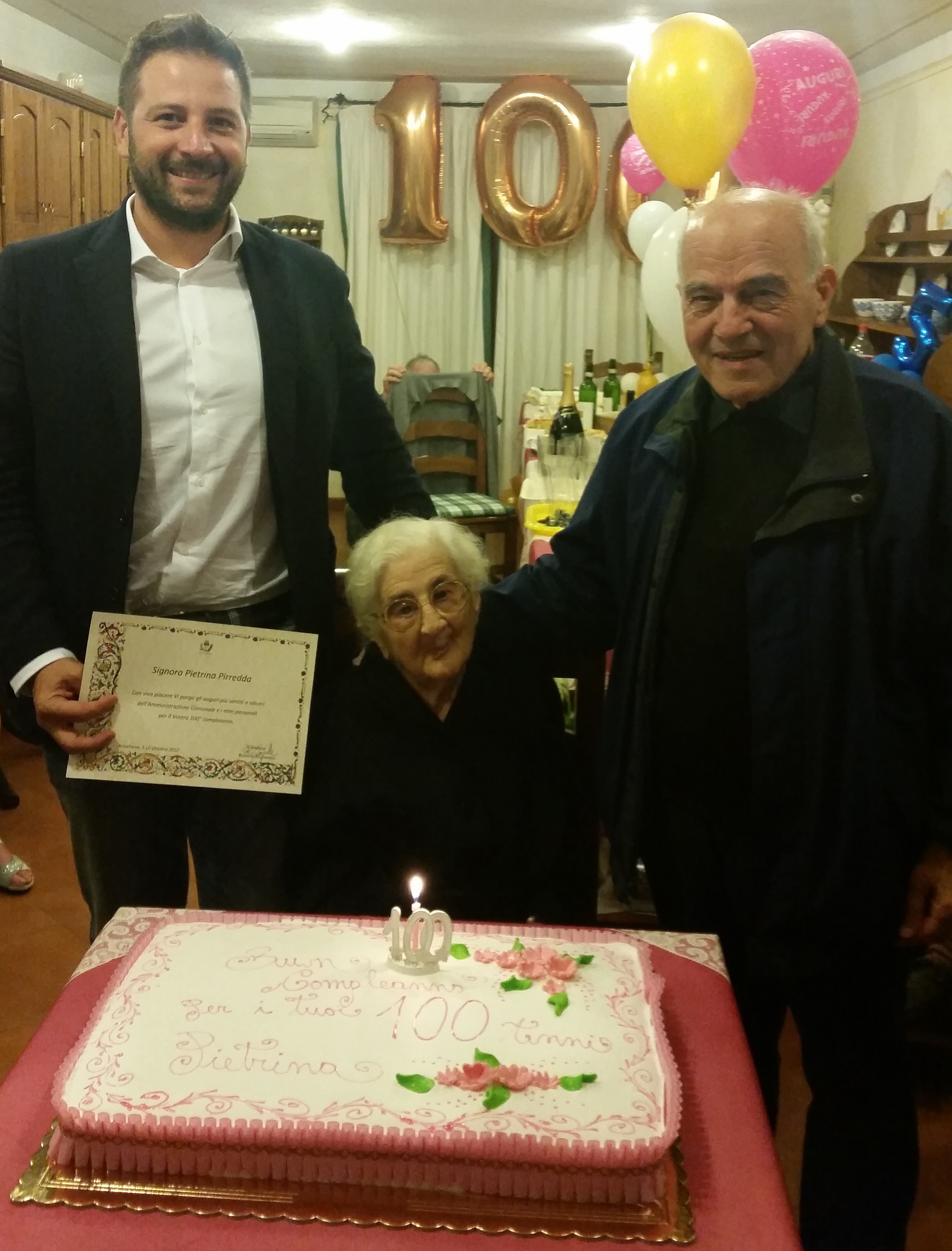 Nonna Pietrina spegne 100 candeline ad Arzachena