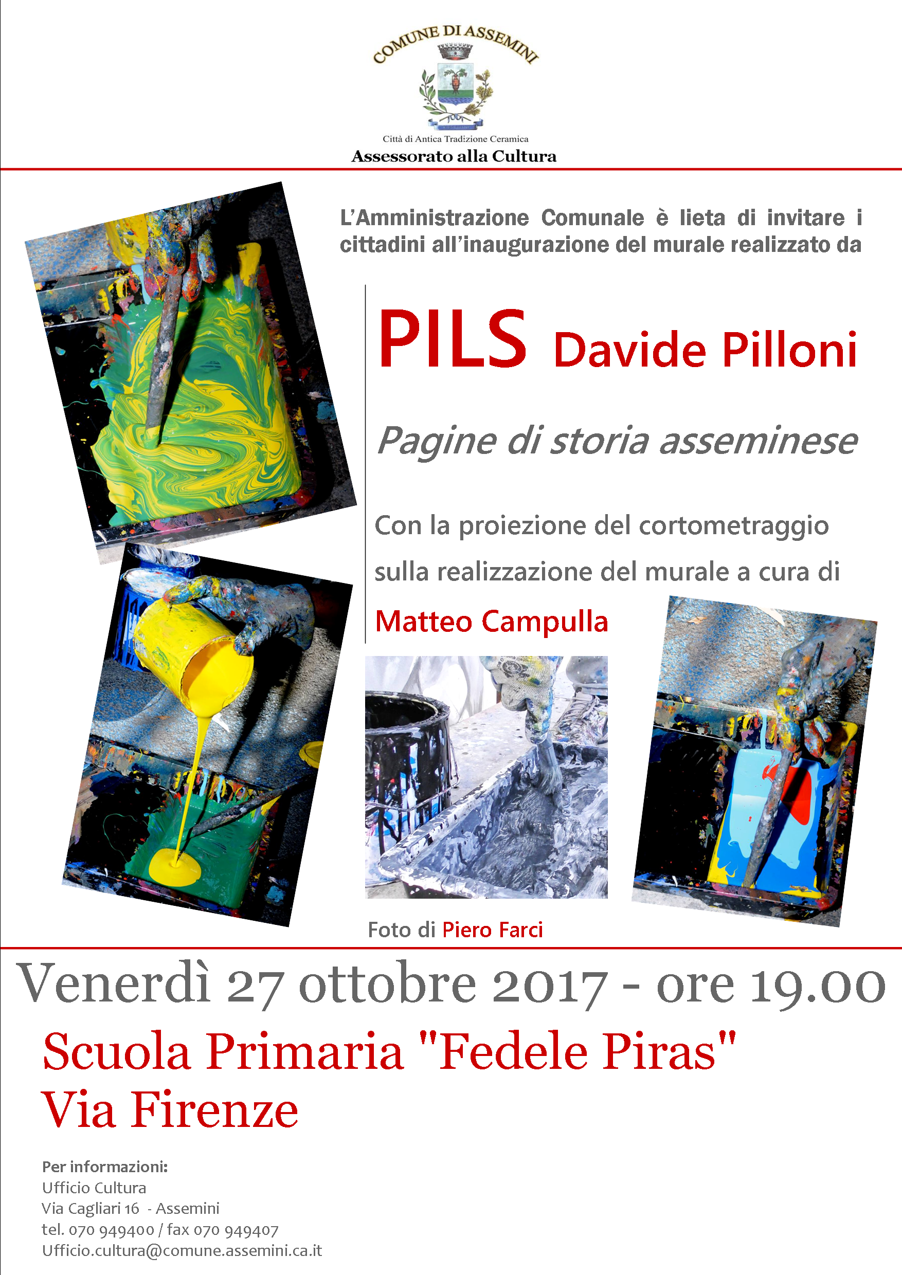 Pagine di storie asseminese, venerdì l’inaugurazione della nuova opera di “Pils”