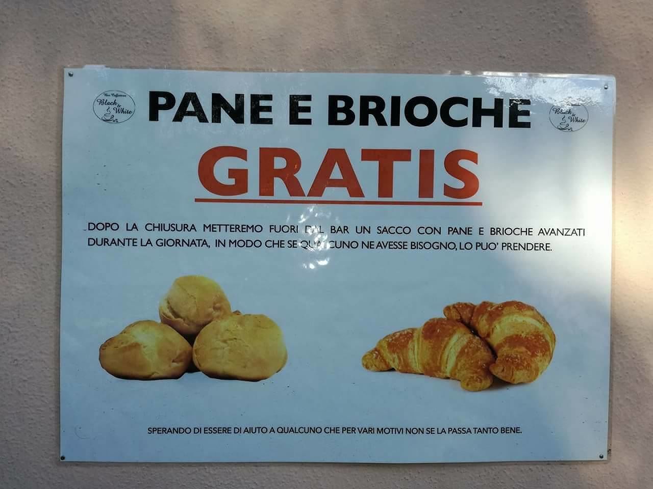 Sardegna, pane e brioches gratis ai bisognosi: il bel gesto di un bar