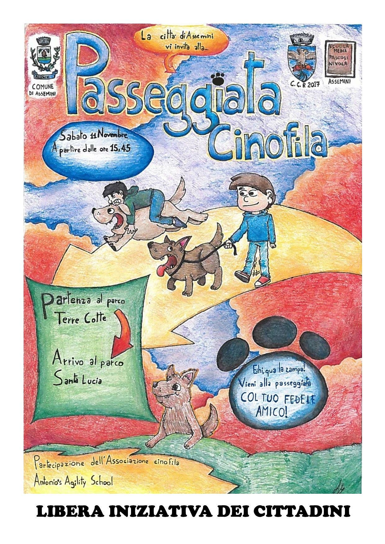 Una passeggiata per diffondere la cultura cinofila ad Assemini