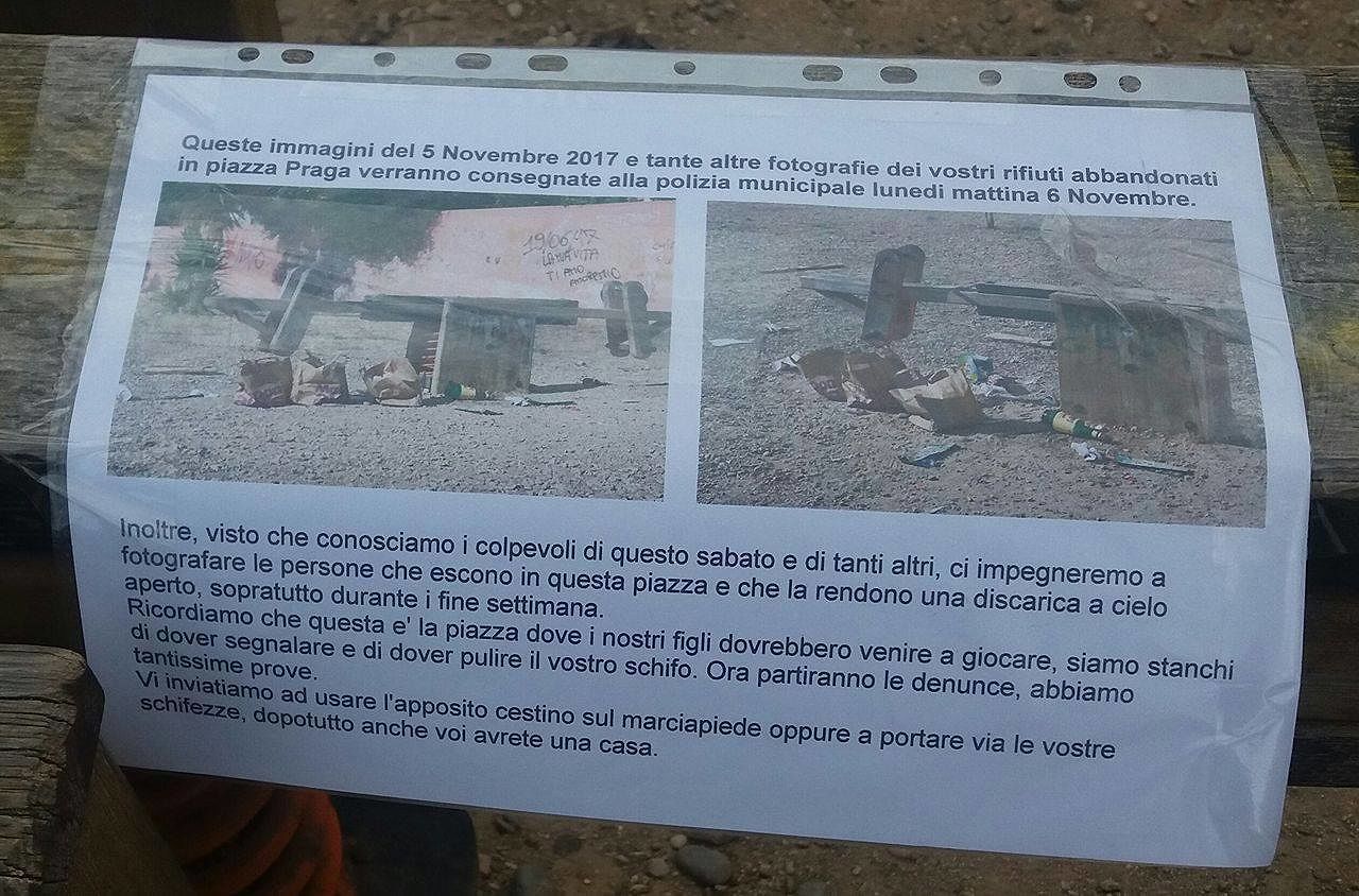 Quartu, piazza Praga discarica a cielo aperto: “Siamo stanchi di pulire il vostro schifo”