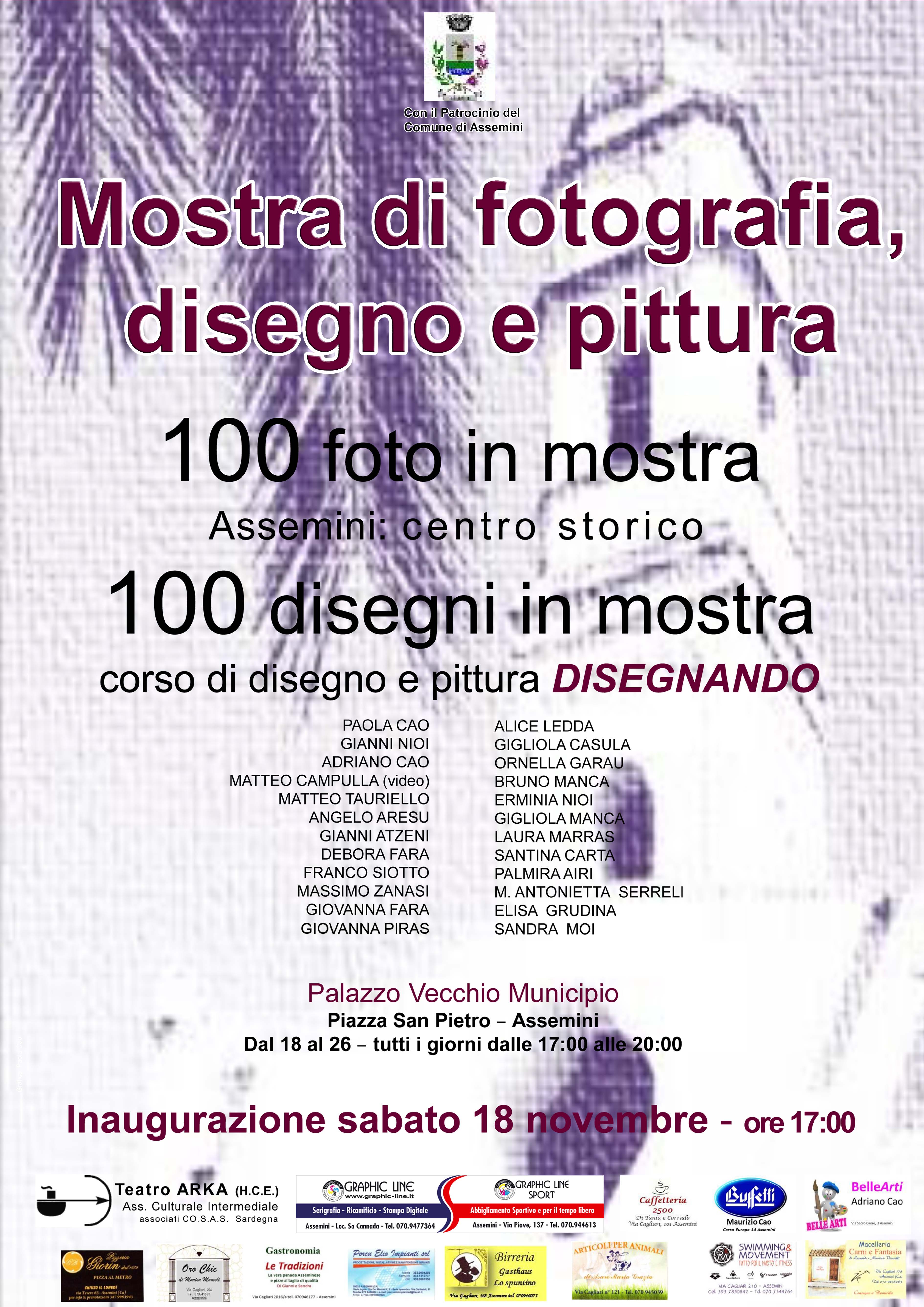 Assemini: mostra di fotografia, disegno e pittura