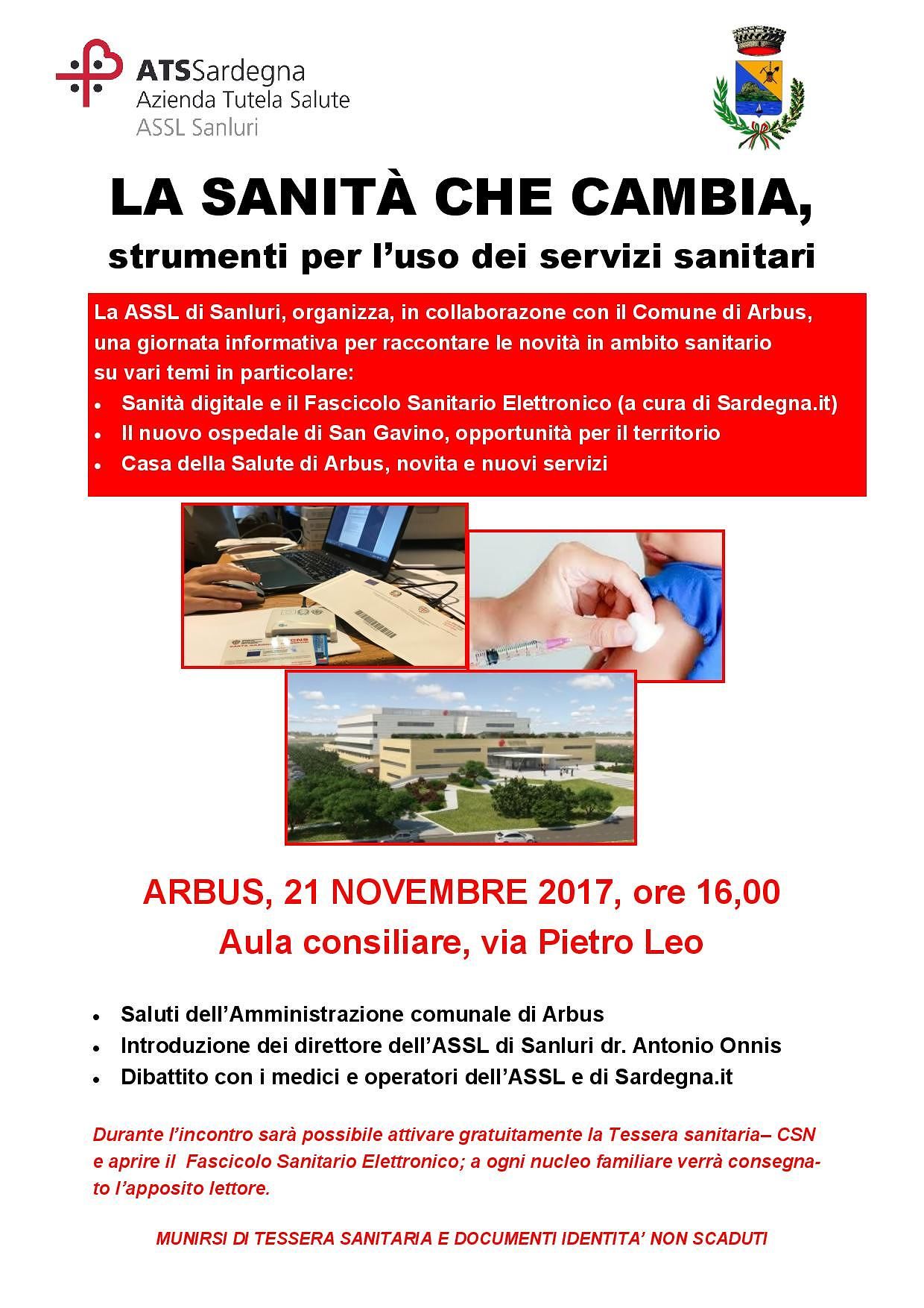Arbus, sanità digitale e fascicolo sanitario elettronico: la ASSL organizza un incontro