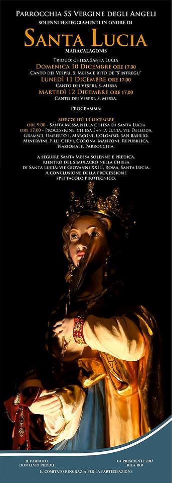 Maracalagonis, festeggiamenti solenni in onore di Santa Lucia