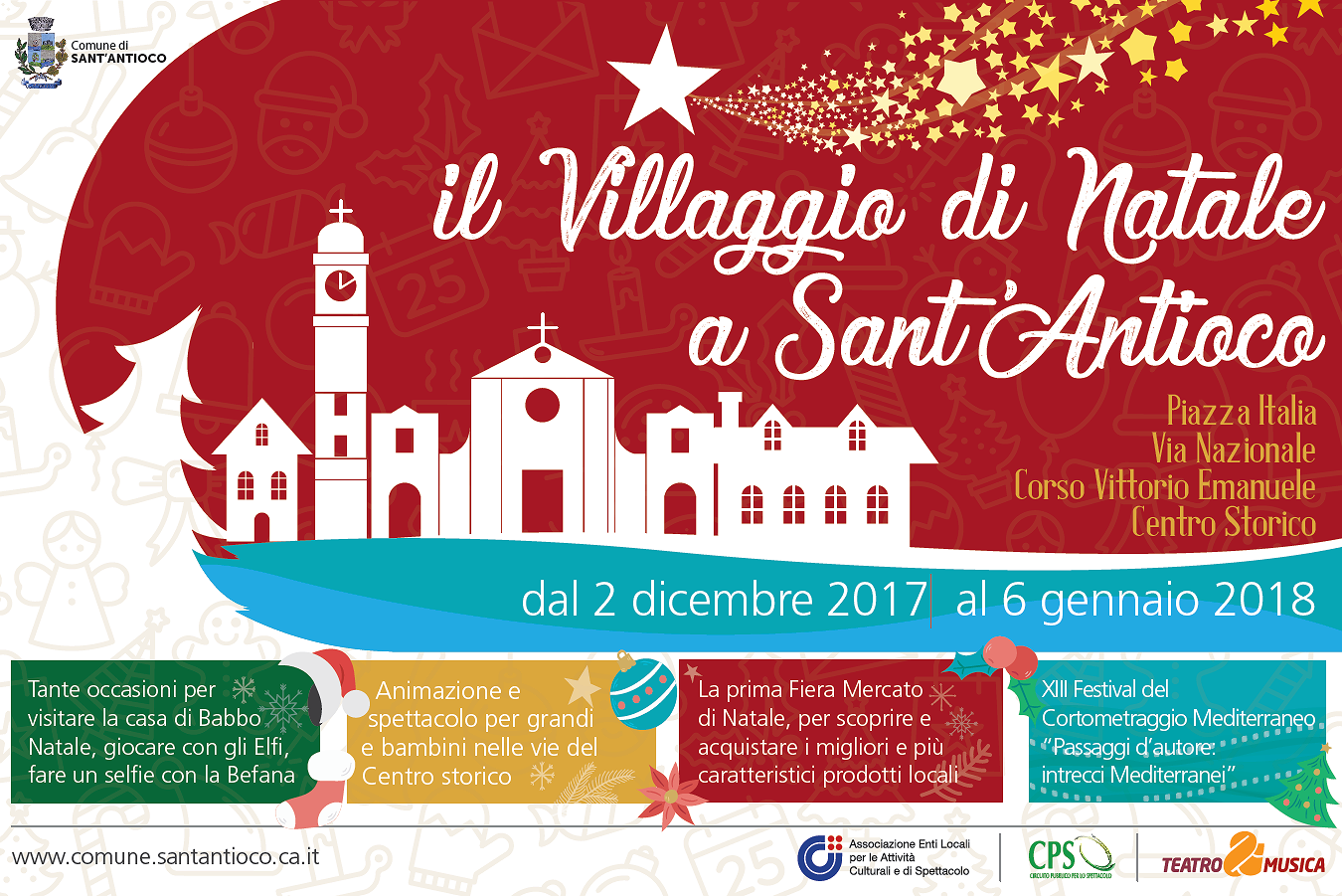 Villaggio di Natale a Sant’Antioco”, appuntamenti dal 2 dicembre al 6 gennaio