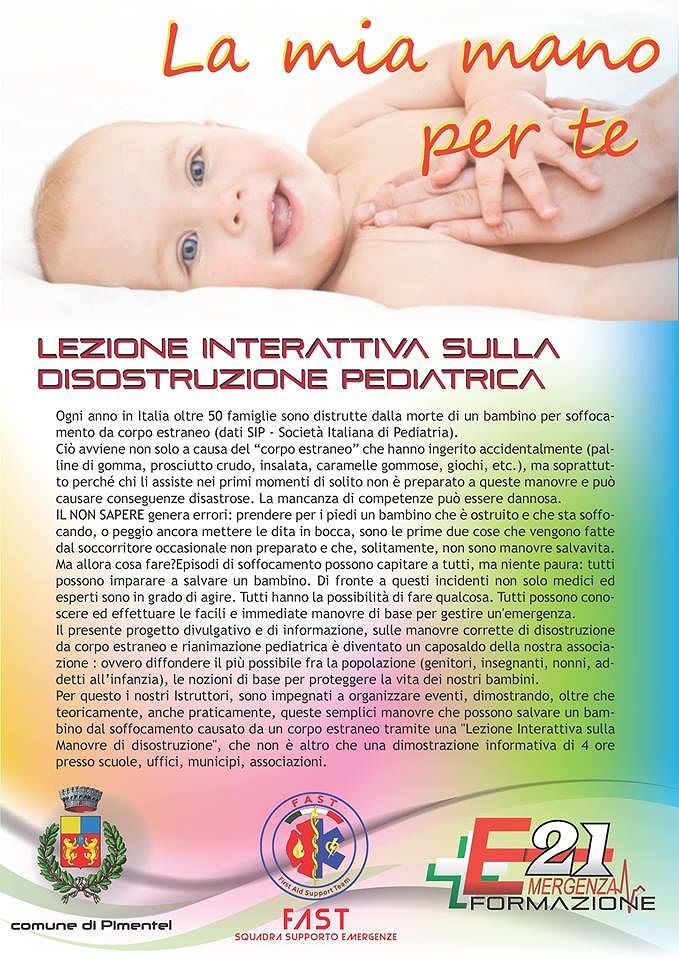 “La mia mano per te”, a Pimentel un bel progetto sulle disostruzioni in età pediatrica