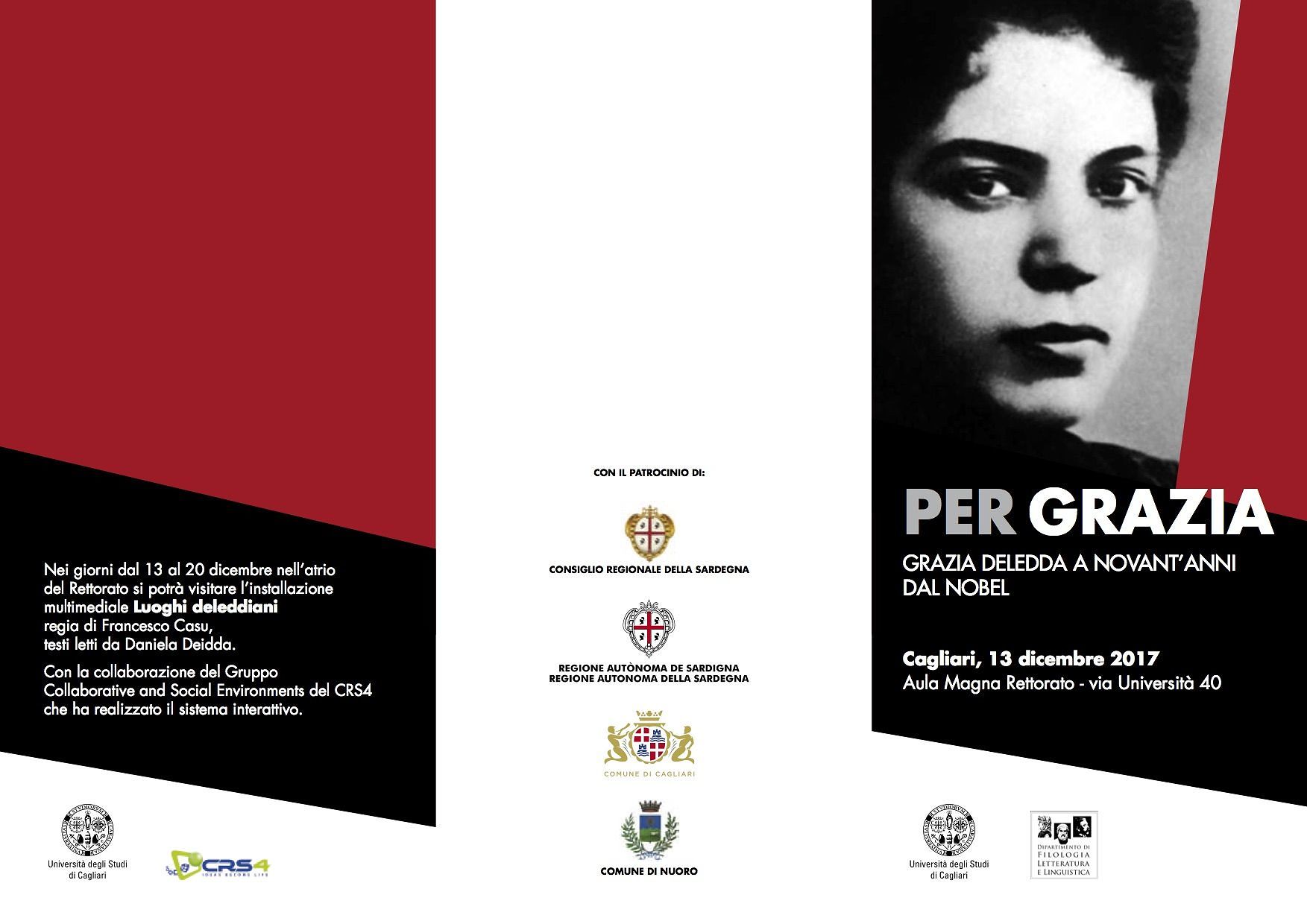 Università: Grazia Deledda a novant’anni dal Nobel