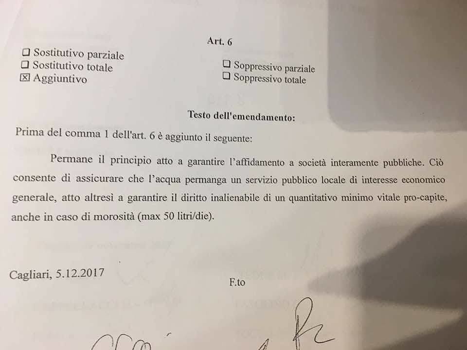 Acqua, slacci vietati per i poveri sardi: anche chi non paga avrà 50 litri al giorno