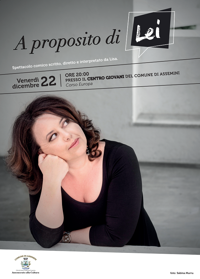 “A proposito di Lei”: spettacolo di Lisa Zedde ad Assemini