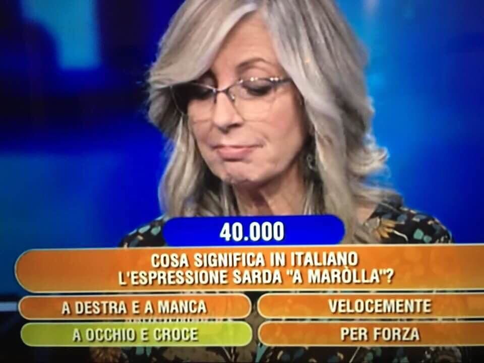 “Cosa vuole dire a maròlla?” La domanda fa tremare i concorrenti dell’Eredità