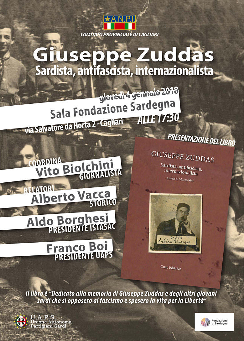 Un libro omaggio all’irriducibile antifascista sardista Giuseppe Zuddas
