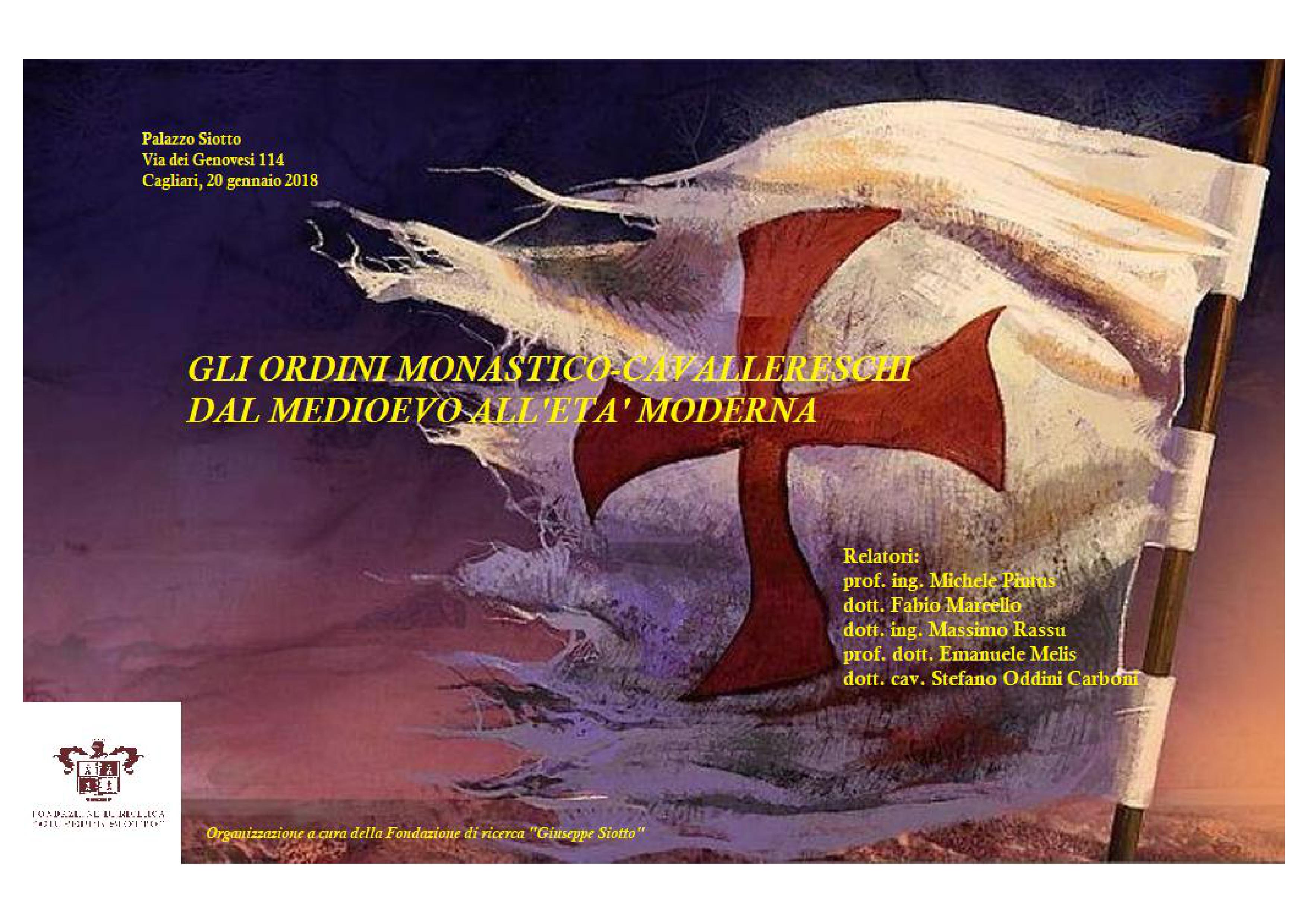 Templari e Cavalieri di Malta, se ne parla in un convegno a Palazzo Siotto