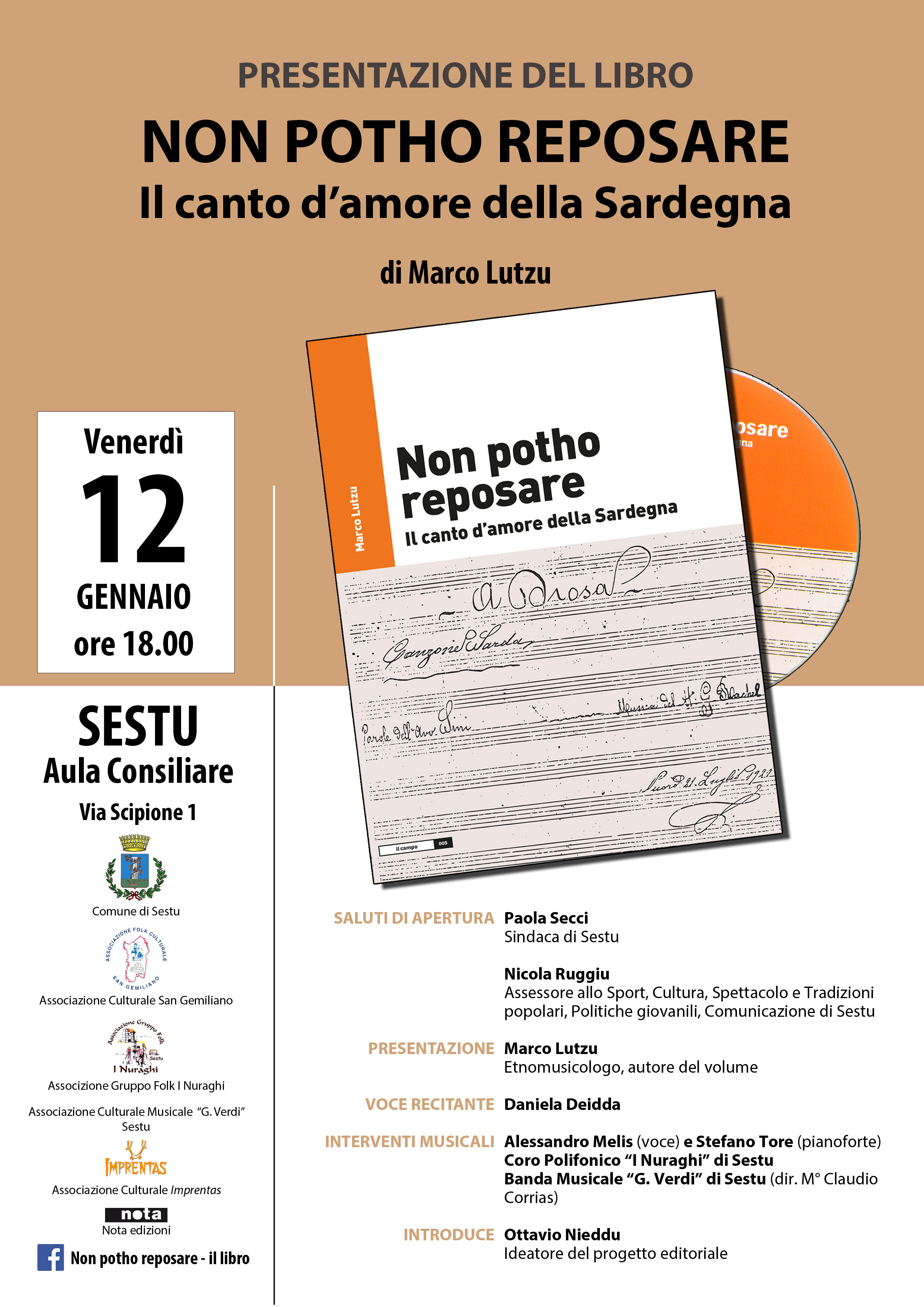“Non potho reposare”, la canzone d’amore più amata dei sardi in un libro