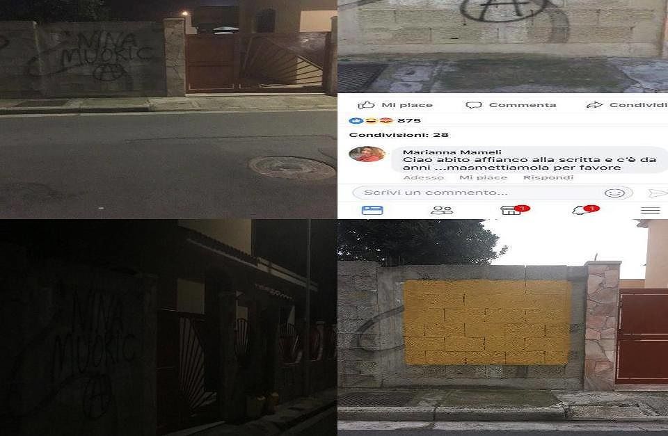 “Cara Nina Moric, Selargius si scusa e cancella le scritte. Ma c’erano da 13 anni..”