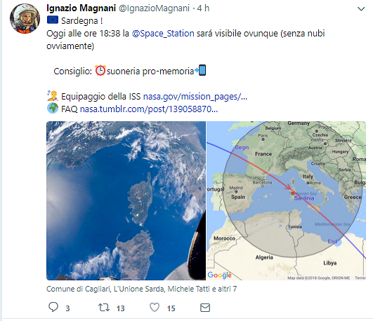 Stasera tutti con gli occhi all’insù: sopra la Sardegna passa la Space Station