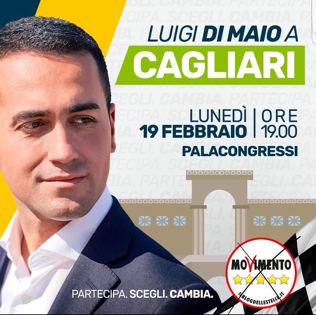 Cagliari, il grande bagno di folla per Di Maio: domani il Rally del M5S alla Fiera