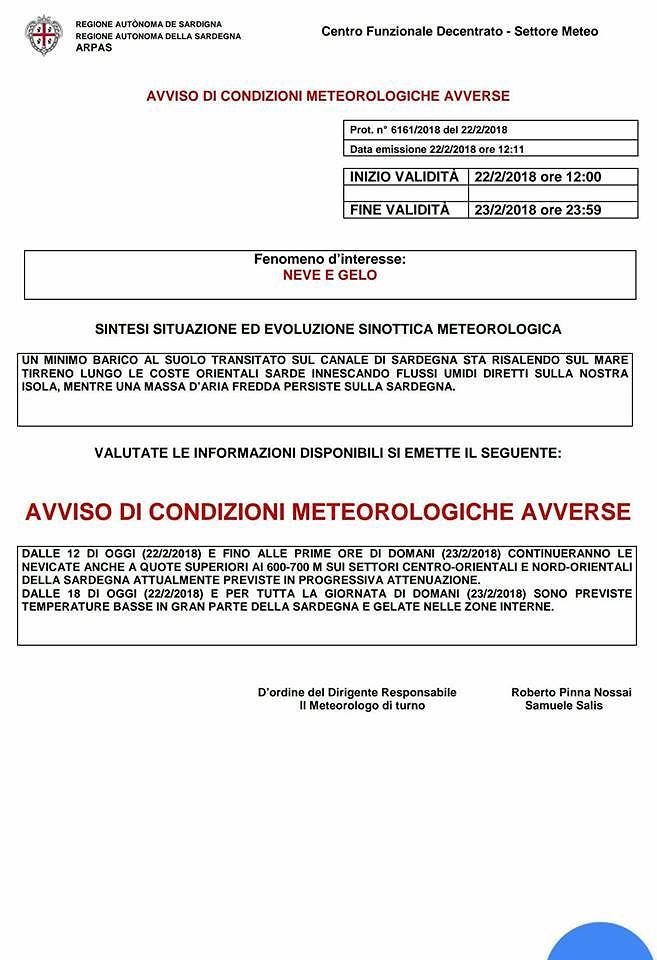 Allarme ghiaccio nel Cagliaritano: “Massima prudenza nelle strade”