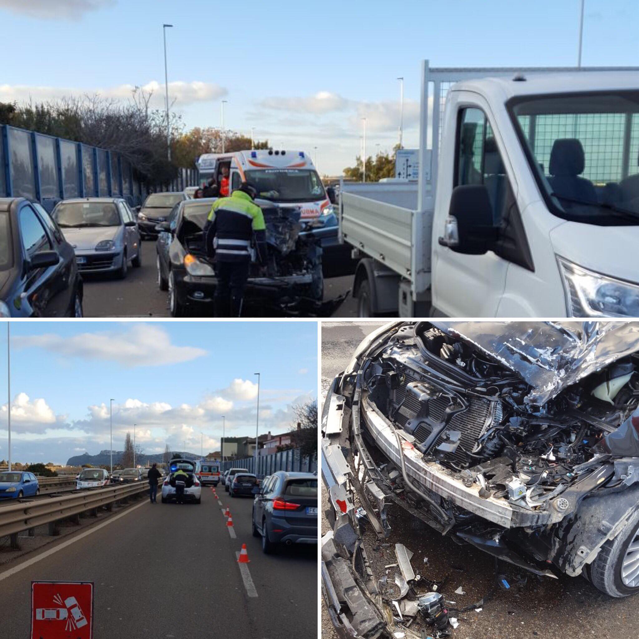 Asse Mediano, Mercedes tampona furgone: nessun ferito, disagi al traffico