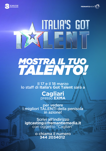 Exmà, a Cagliari le selezioni per partecipare a “Italia’s Got Talent”