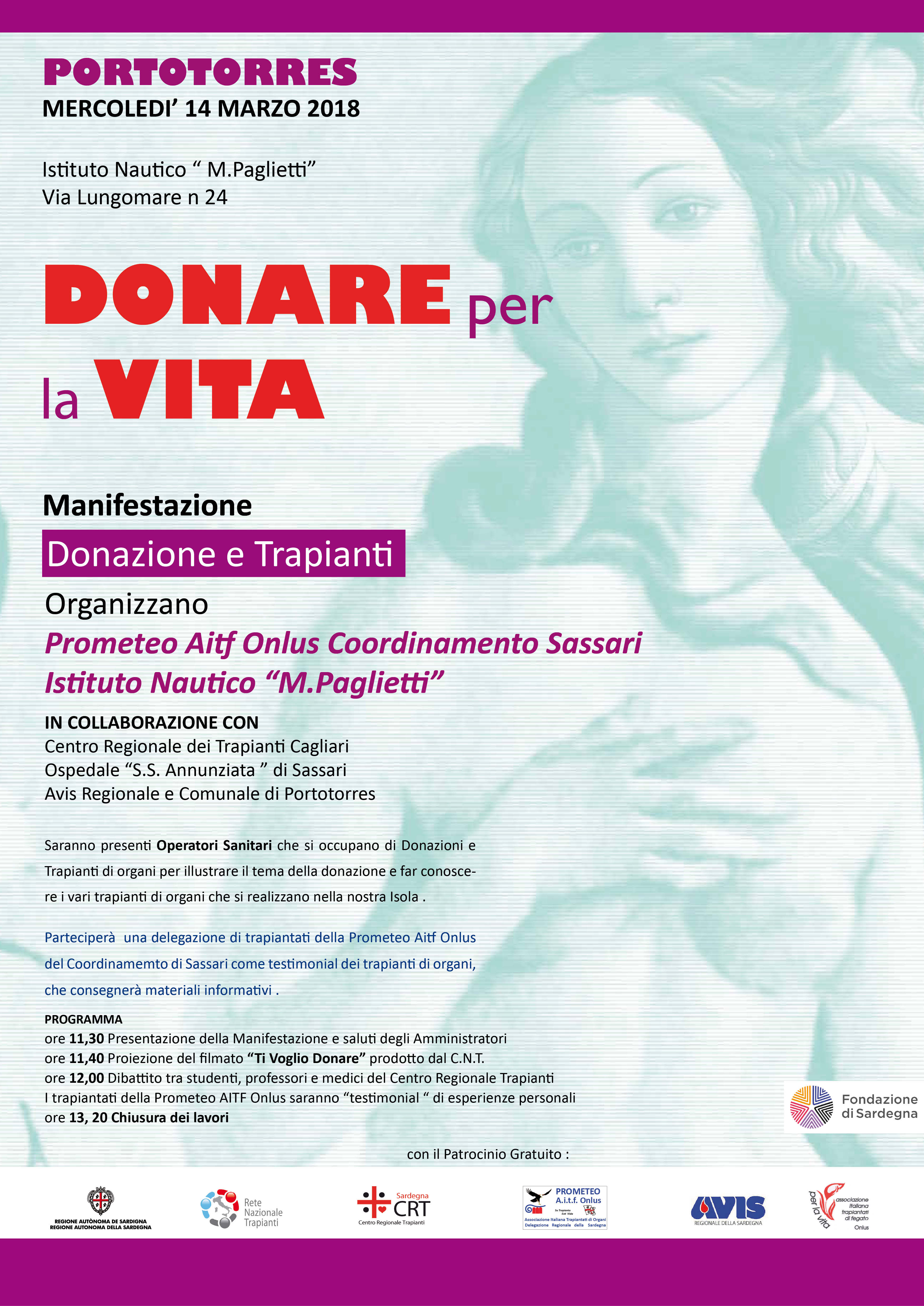 Trapianti, la Prometeo incontra gli studenti del “Paglietti”