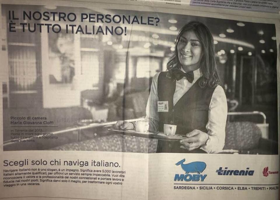 “Da noi solo personale italiano”: bufera su Tirrenia e Moby