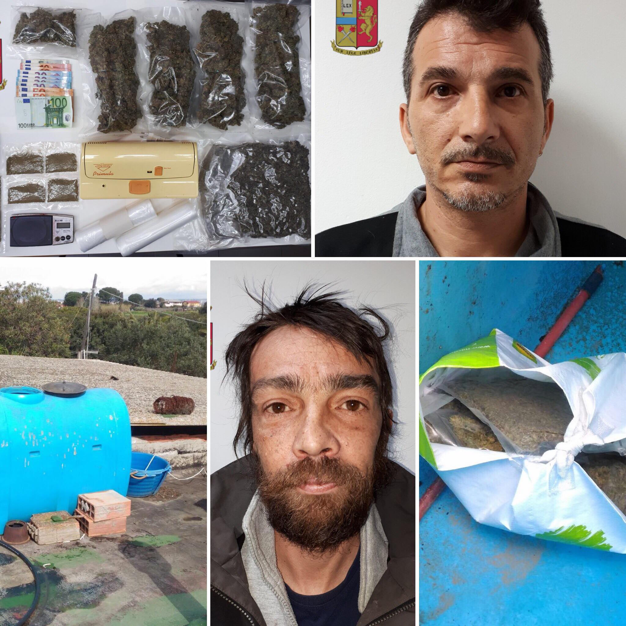 Cagliari, hashish e marijuana nascosti nel solaio e in un calzino: due arresti