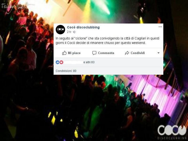 Cagliari, la scelta del Cocò: “Chiusi questo weekend ma niente psicosi meningite”