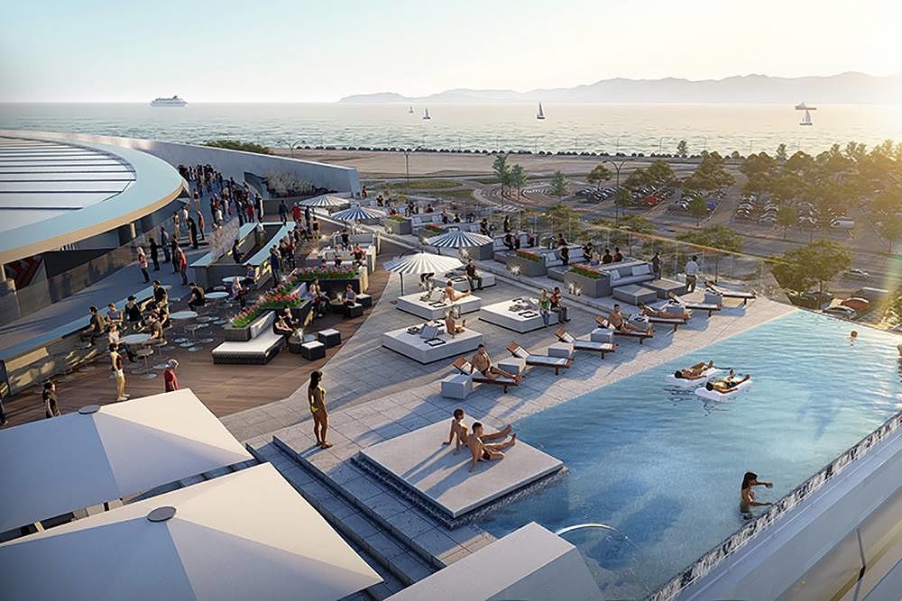 Nuovo stadio del Cagliari con piscina e zona Spritz con vista mare?