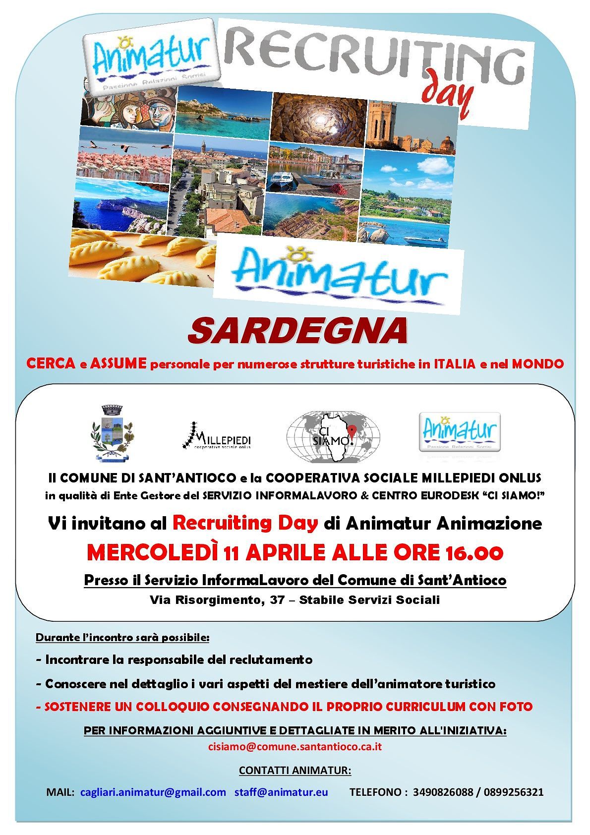 Giornata di selezione Animatur a Sant’Antioco: “Recruiting day”
