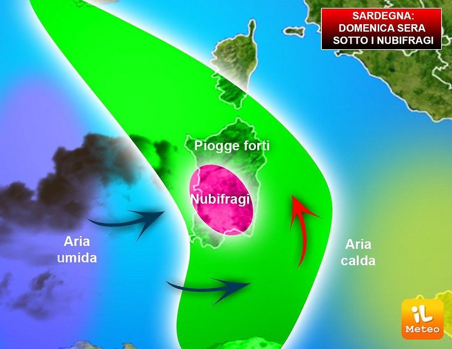 Maltempo in arrivo in Sardegna: temporali e nubifragi, ecco le zone colpite