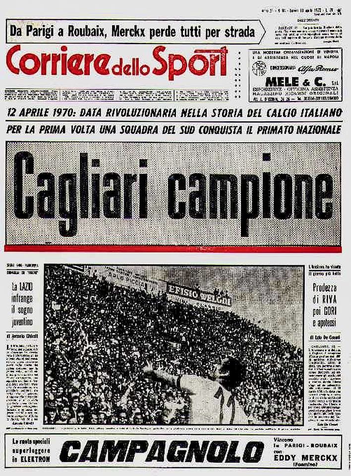 Lo scudetto al Cagliari 48 anni fa: oggi al Siotto i campioni del ’70