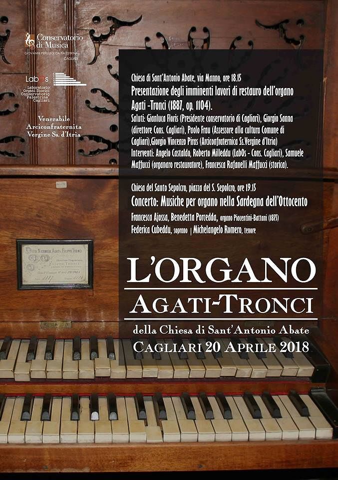 Concerto per il restauro dell’organo di Sant’Antonio, il più antico della Sardegna