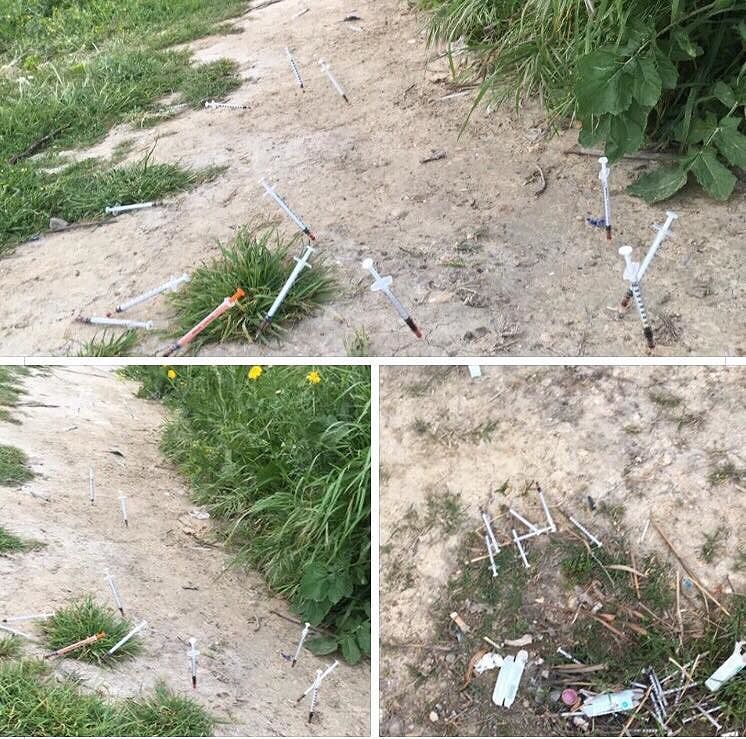 Colle San Michele, sempre la stessa brutta storia: cumuli di siringhe sporche di sangue