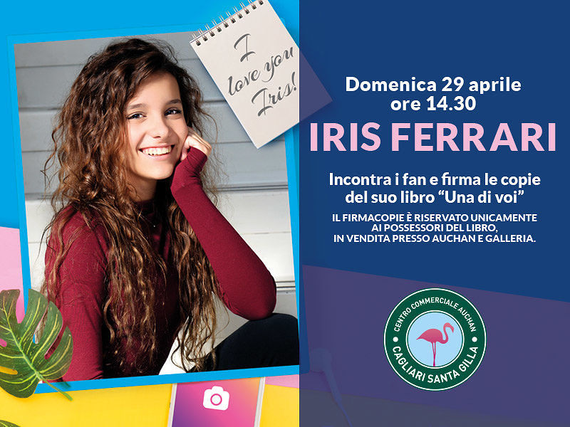 Iris Ferrari al Centro Commerciale Auchan Cagliari S. Gilla