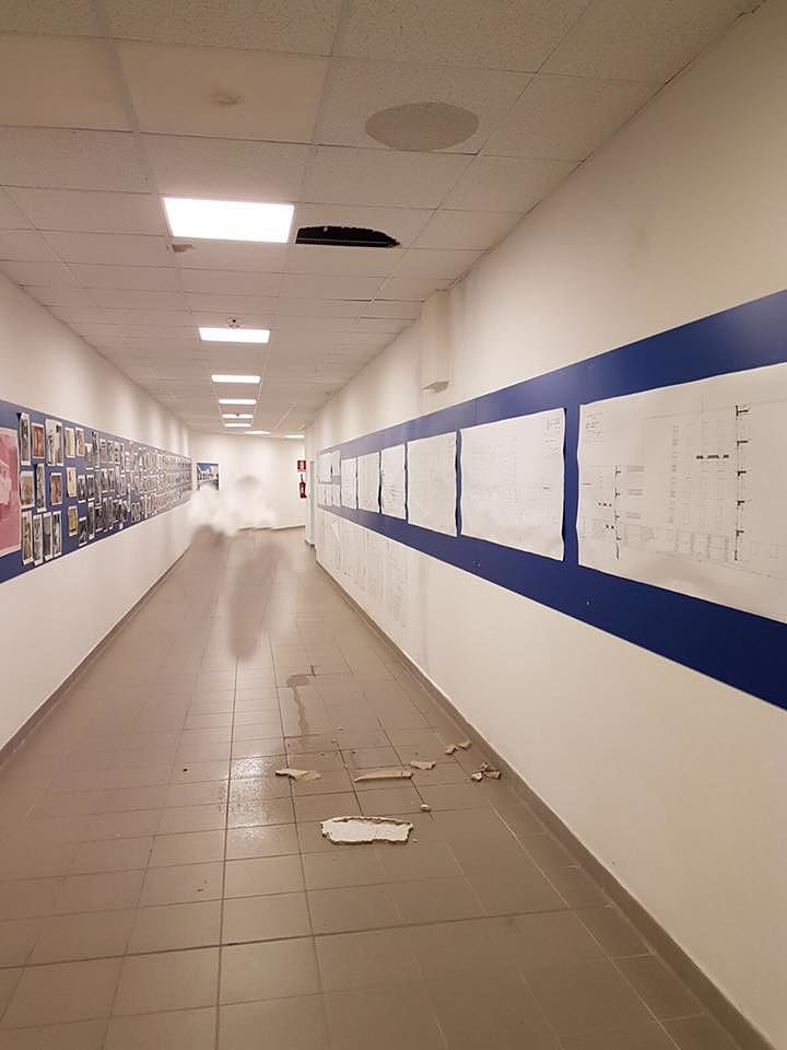 Temporali fortissimi, a Carbonia crolla tetto all’ospedale Sirai