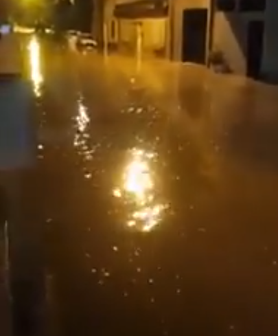Una notte difficile a Fluminimaggiore: strade che diventano fiumi in piena – VIDEO