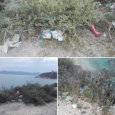 Calamosca, tra panorama mozzafiato e rifiuti di ogni tipo