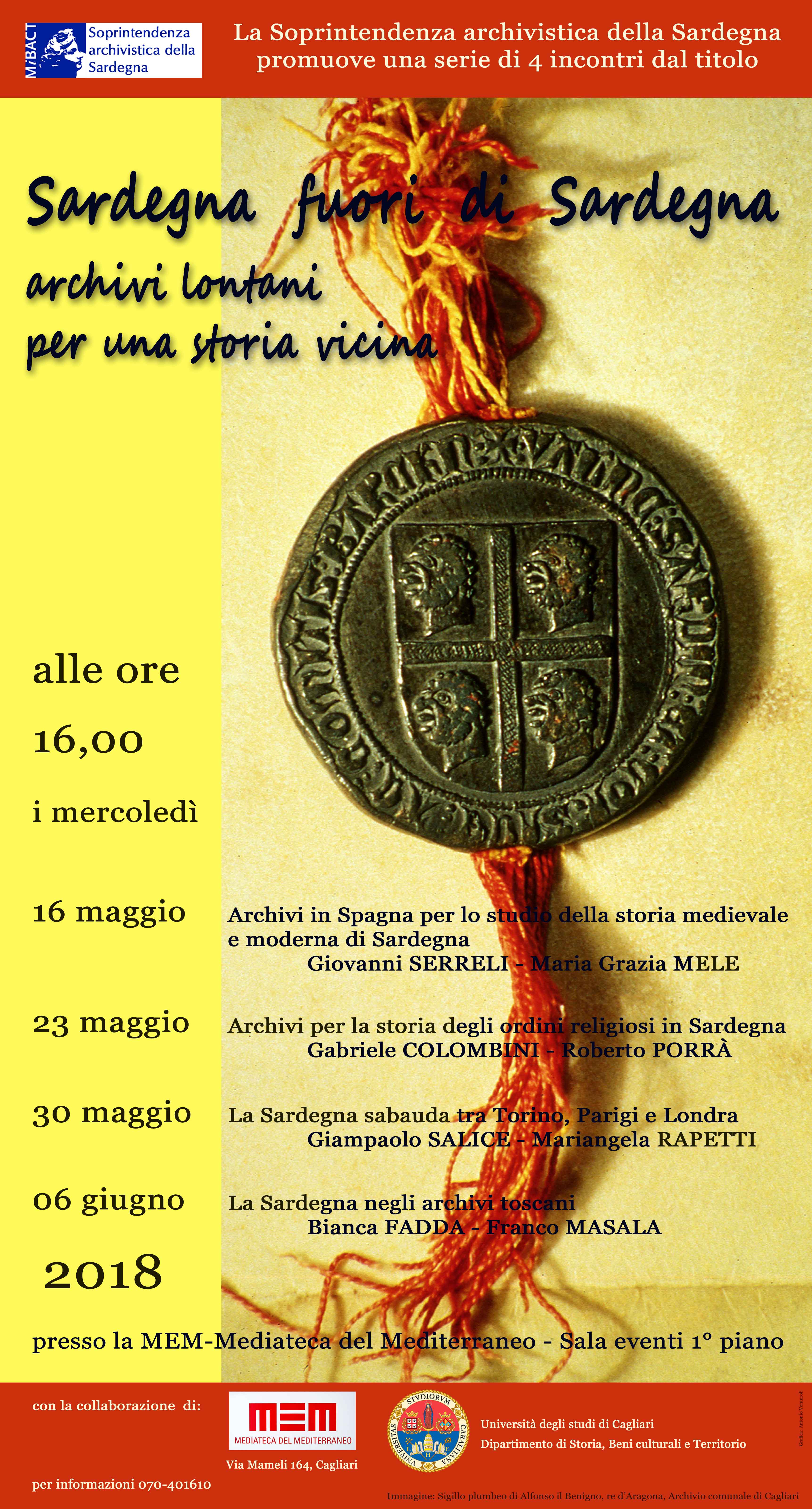 La Sardegna negli Archivi fuori dall’Isola